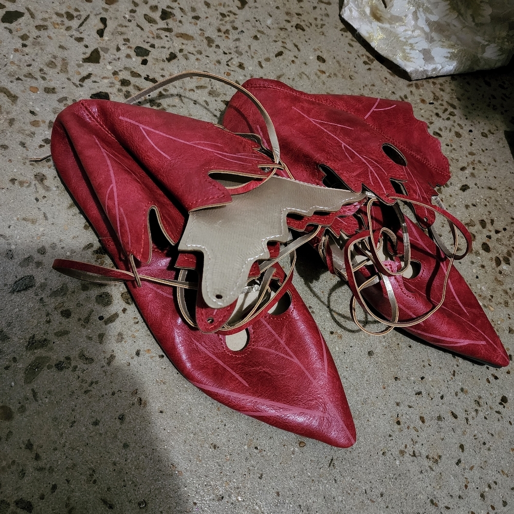 Cosplay elf leaf flats